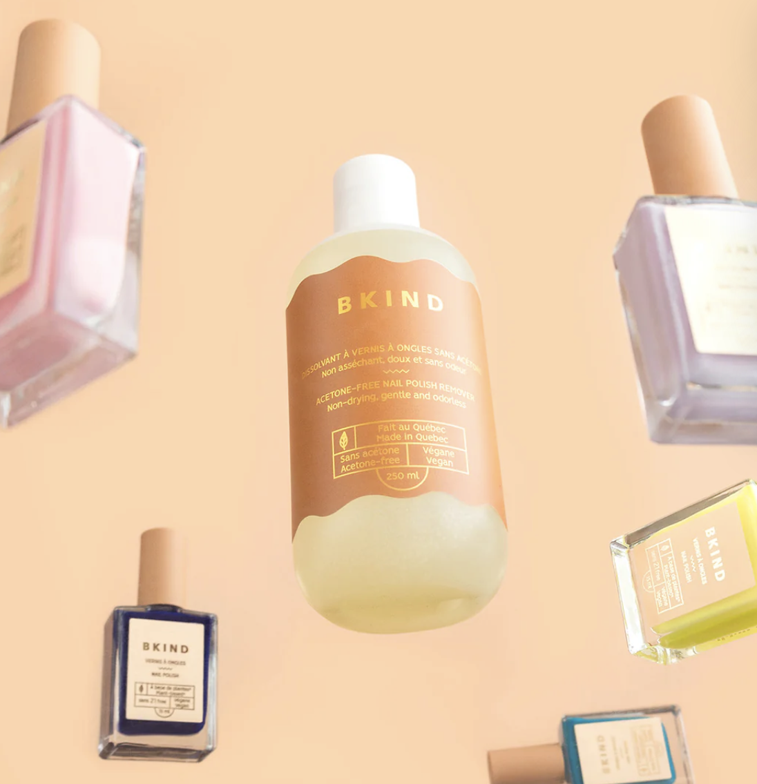 bkind Dissolvant à vernis à ongles sans acétone