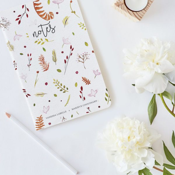 carnet de notes soies couverture amandine