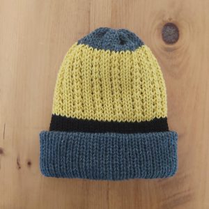 vnor tuque acrylique jaune et gris
