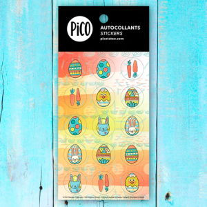 pico autocollant les cocos de pâques