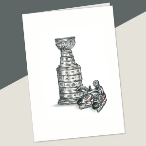 carte de souhaits garçon hockey