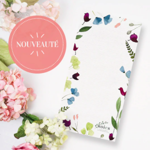 soies bloc notes oiseaux