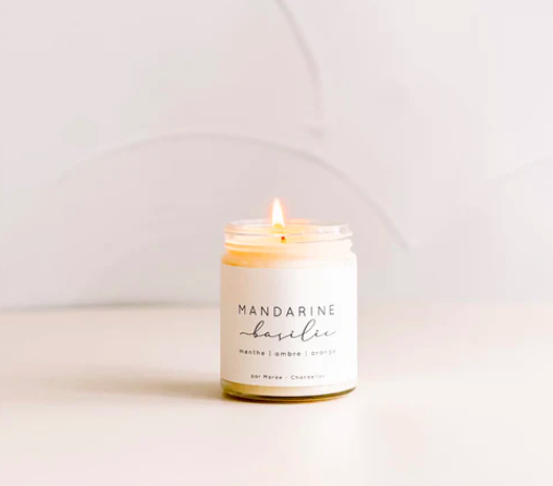 marée chandelles mandarine et basilic