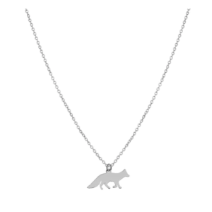 lost and faune collier renard argent