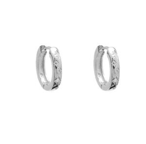 Boucles d'oreilles anneaux ciel étoilé argent LOST & FAUNE