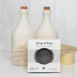 savonnerie poussière d'étoile éponge konjac noire