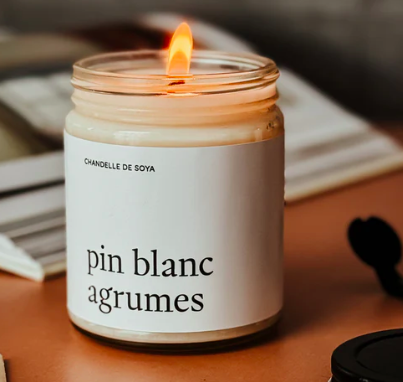 marée chandelle pin blanc et agrumes