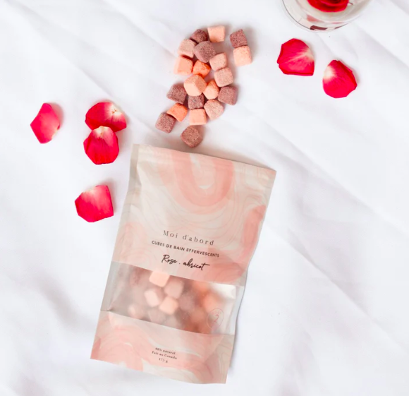 moi d'abord Cubes de bain effervescents - rose et abricot