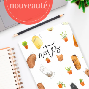 soies petit carnet de notes gamins chats