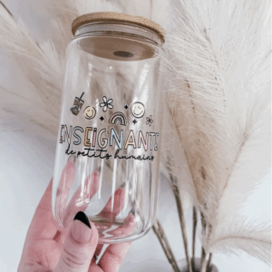 alarocque design Verre 16 oz | Enseignante de petits humains