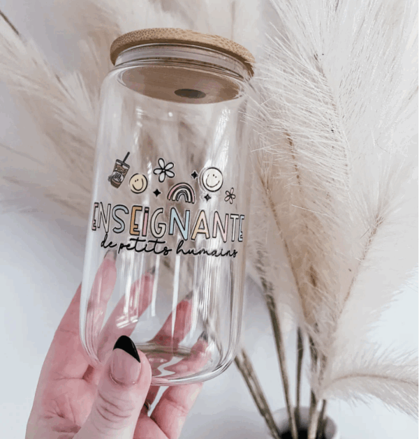 alarocque design Verre 16 oz | Enseignante de petits humains