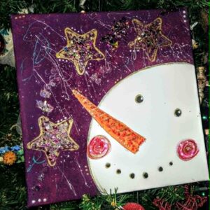 atelier de Noël peinture sur toile