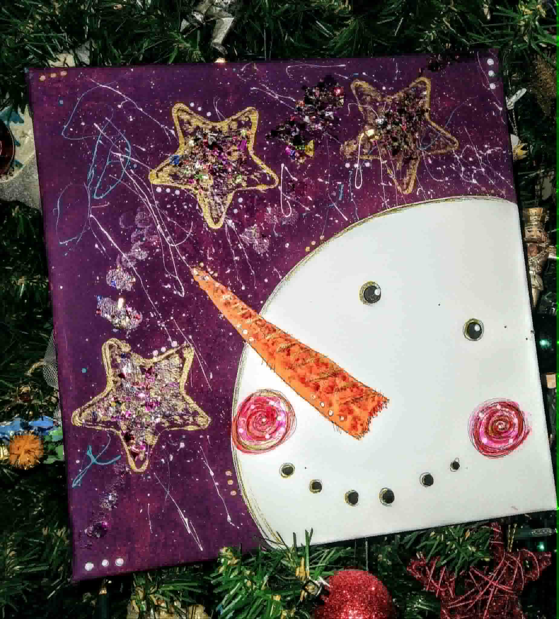 atelier de Noël peinture sur toile