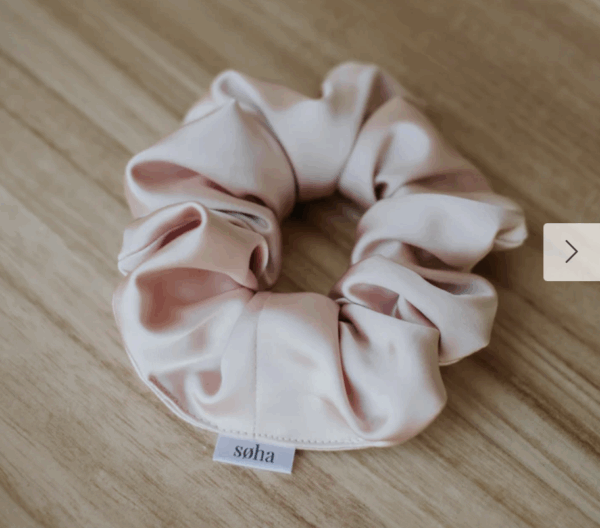 CHOUCHOU EN SATIN - ROSE PÂLE soha et co