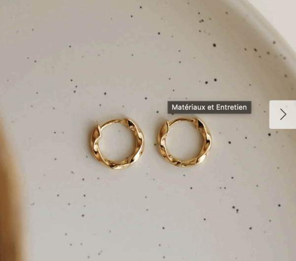 BOUCLES D'OREILLES TORSIA - VERMEIL soha & co