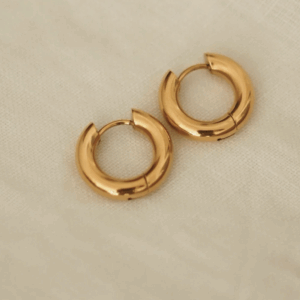 BOUCLES D'OREILLES BOLD HOOPS or 18 MM soha & co