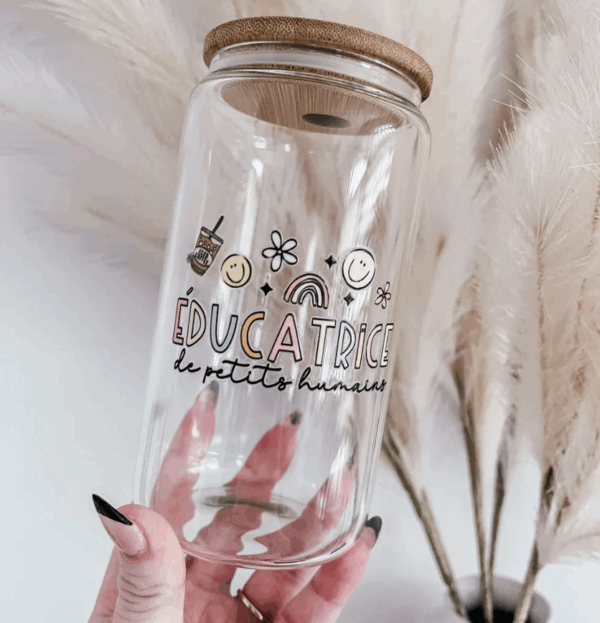 alarocque design Verre 16 oz | Éducatrice de petits humains