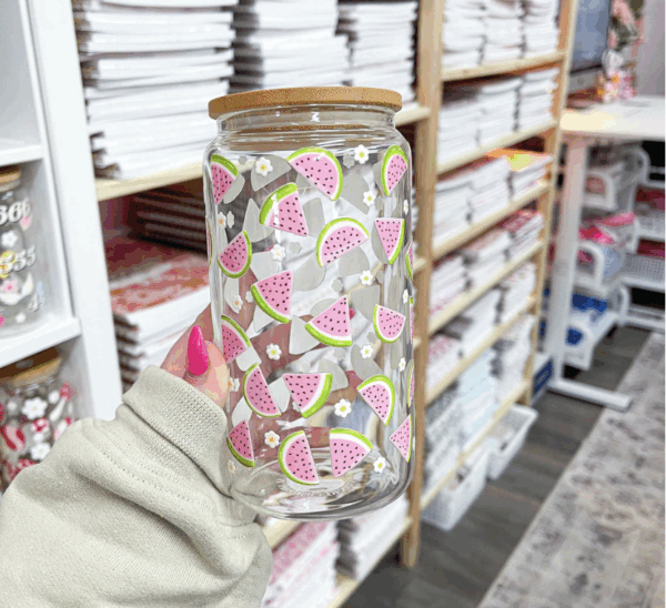 alarocque design Verre 16 oz | Printemps | Melons d'eau