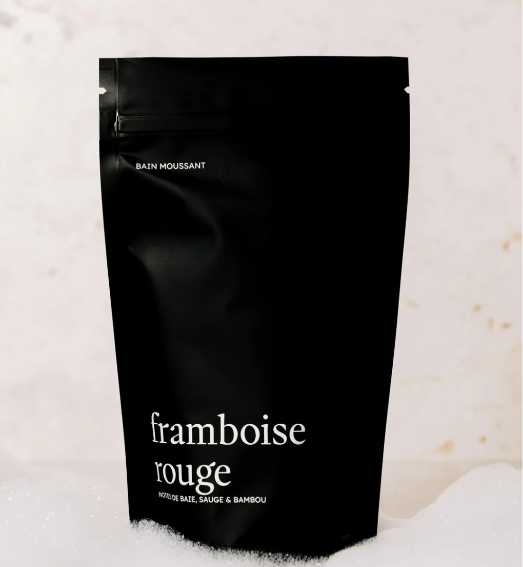 bain moussant framboise rouge marée