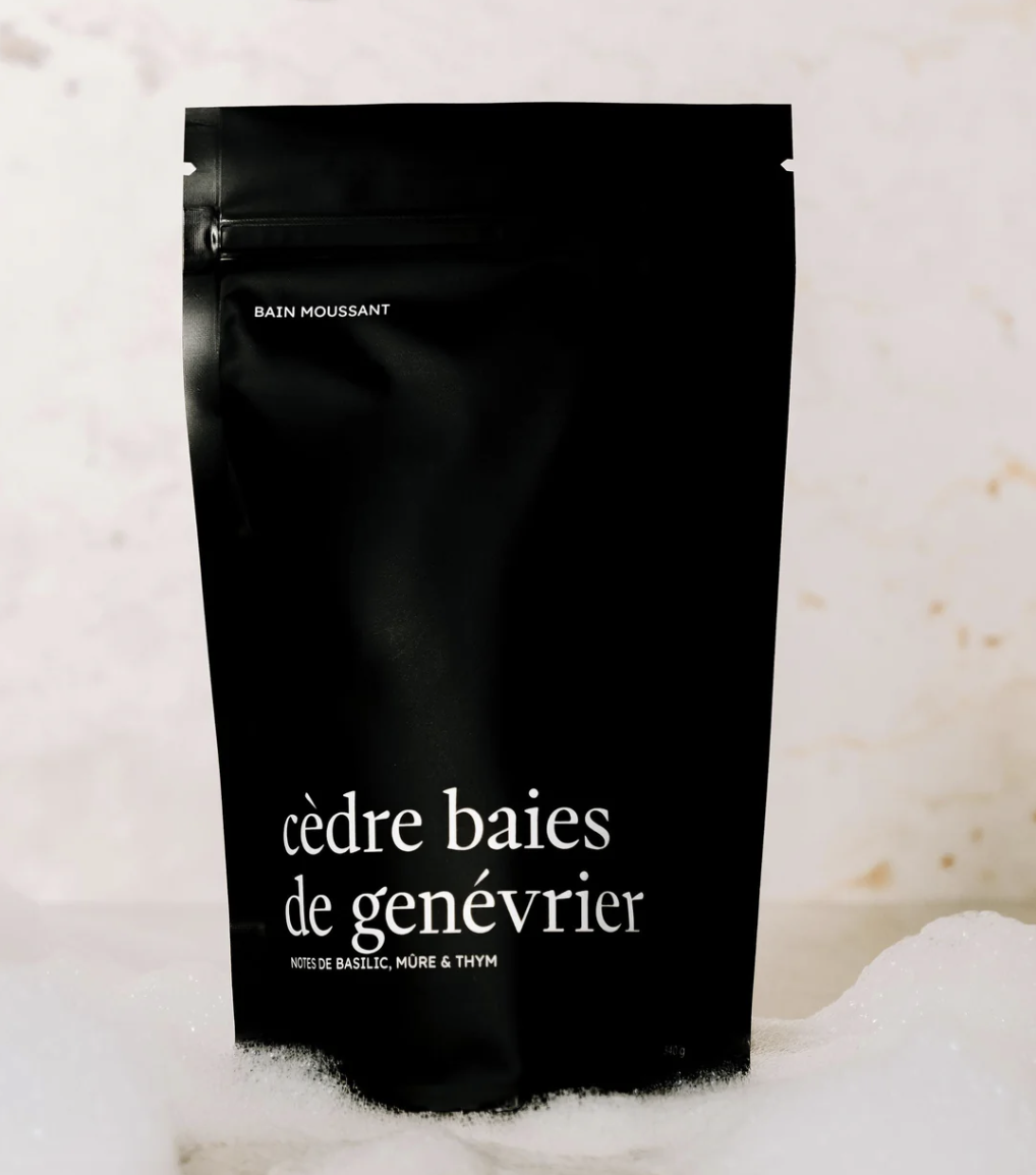 bain moussant cèdre et baies de genévrier marée