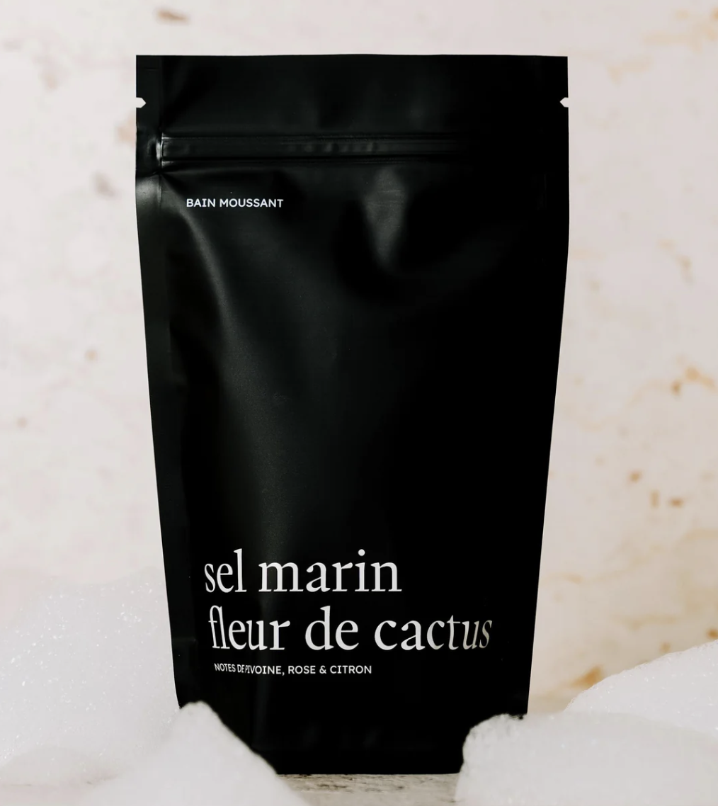 bain moussantes marin et fleur de cactus marée