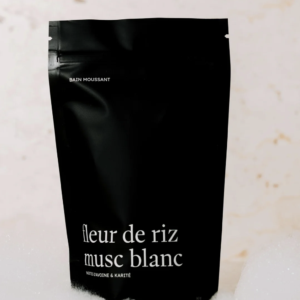 bain moussant fleur de riz et musc blanc marée