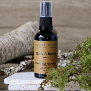 savonnerie poussière d'étoile huile à barbe rhum des Caraïbes