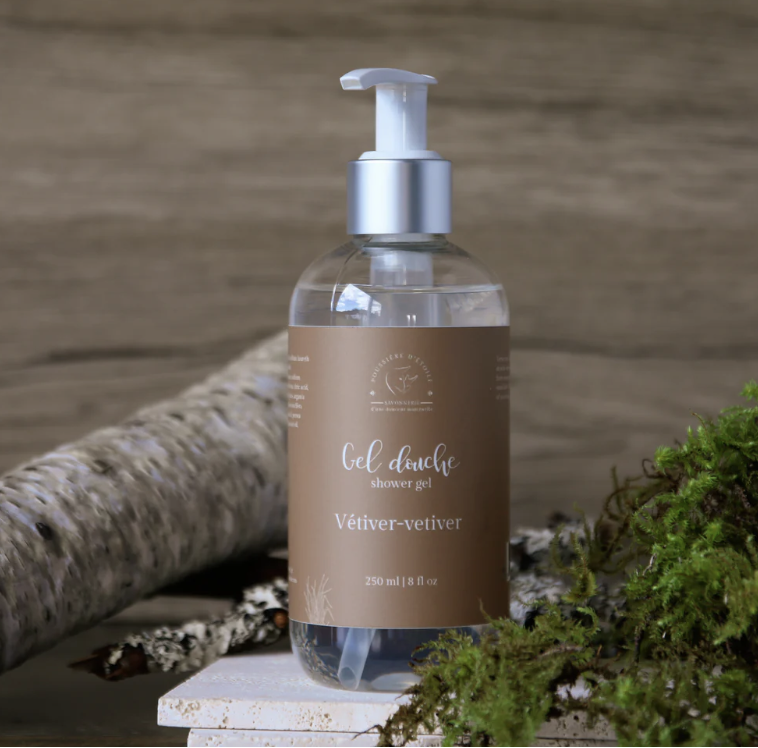 savonnerie poussière d'étoile gel douche vetiver