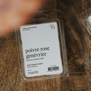 marée pastille de cire poivre rose genévrier